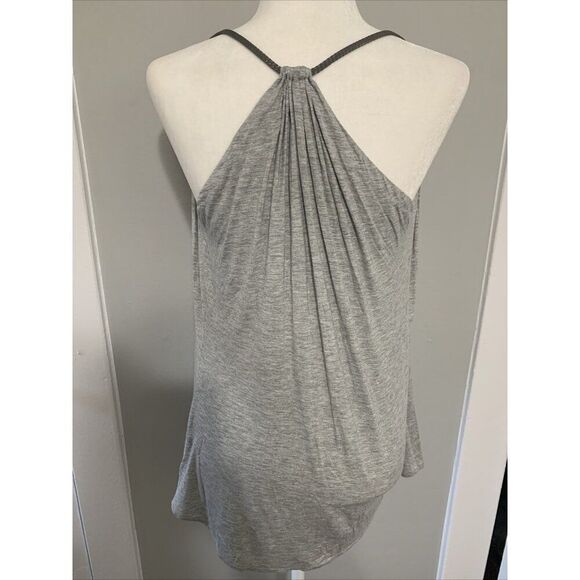 Cynthia Steffe Womens Solid Gray Chain Cowl Neck Tank Top Medium - Picture 5 of 7